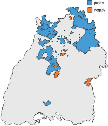Die R�benkrankheit SBR breitete sich 2021 stark nach S�dwesten aus.