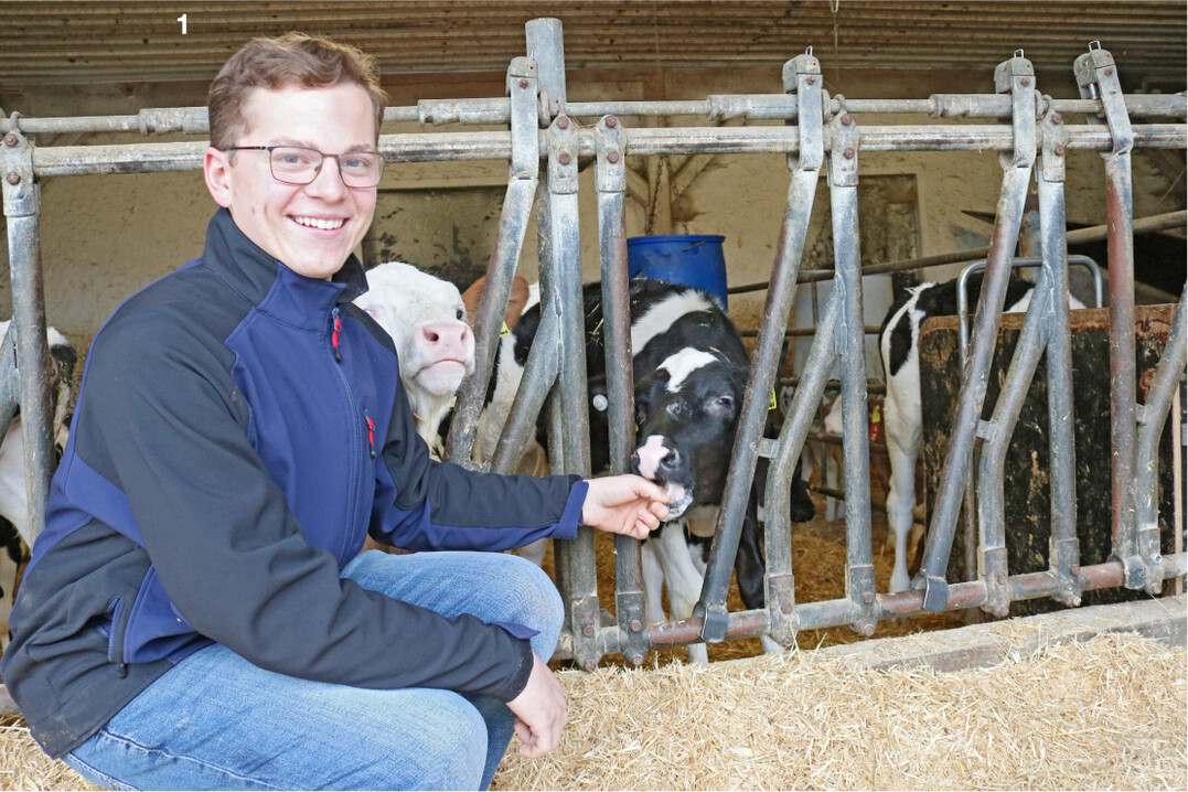 Der 18-j�hrige Levi Schmidt absolviert seine Ausbildung auf dem Hof Aischland.