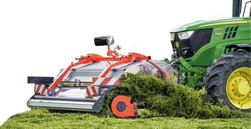 Die hintere Abdeckung des Futtertransportkanals ist durchsichtig.