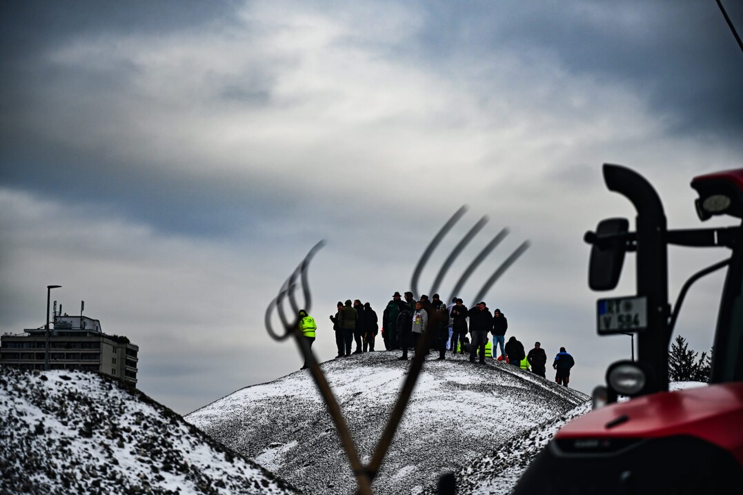 Vom 8. bis 15. Januar 2024 finden in ganz Baden-Württemberg, wie hier in Reutlingen, und bundesweit Proteste und Demonstrationen von Landwirten statt. Hintergrund sind die geplanten Beihilfe-Kürzungen der Bundesregierung.