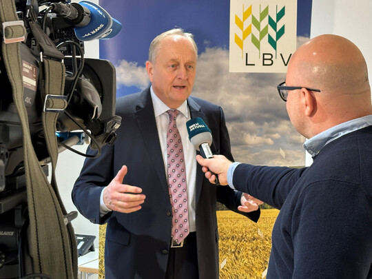 LBV-Präsident Joachim Rukwied im Interview mit dem SWR.