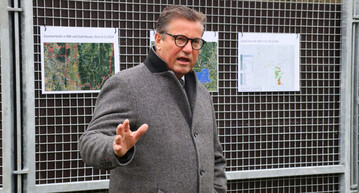 Auf einem Pressetermin in Mosbach im Neckar-Odenwald-Kreis erläuterte Agrarminister Peter Hauk den Einsatz von Saufängen im Einsatz gegen die Afrikanische Schweinepest.