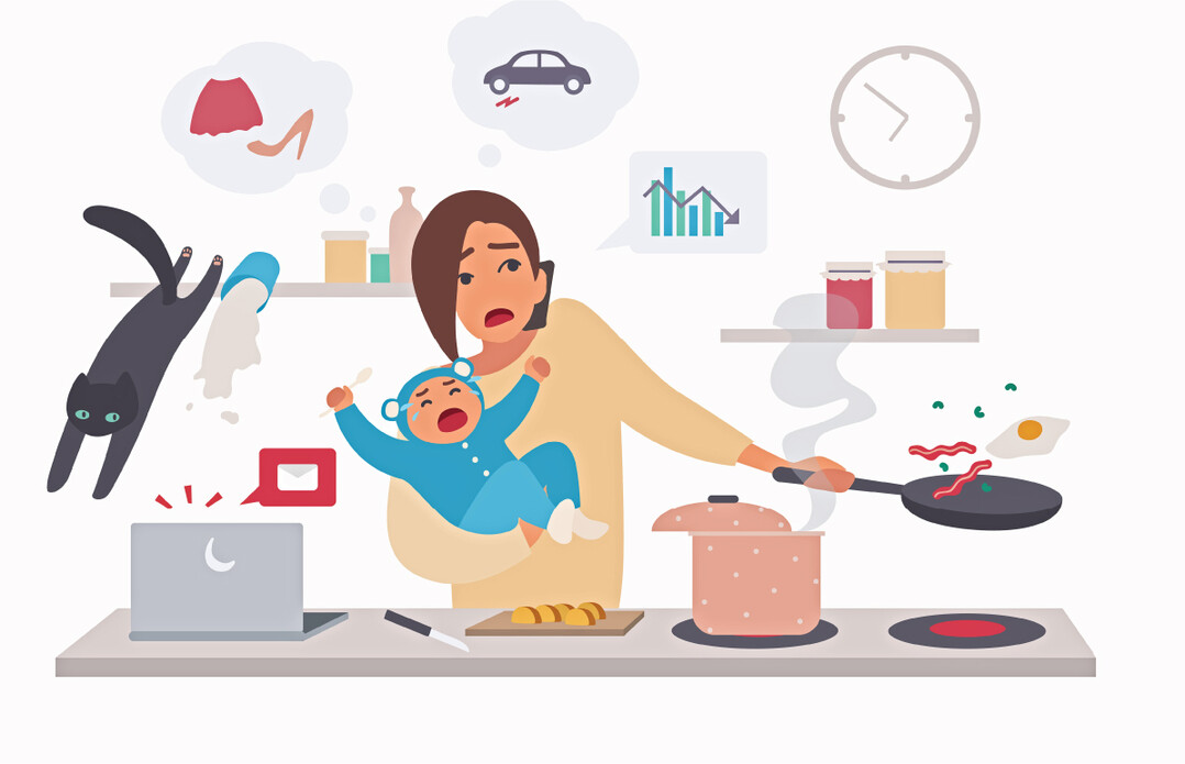 Mutter sein zwischen Karriere und Kindererziehung: Da kann es schnell zu �berforderung kommen.