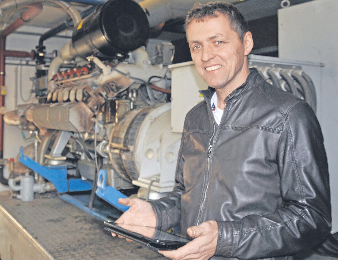 Thomas Karle denkt, dass die flexible Stromerzeugung die Zukunft bei Biogas ist: �Wir k�nnen Gas speichern und machen punktgenau Strom".