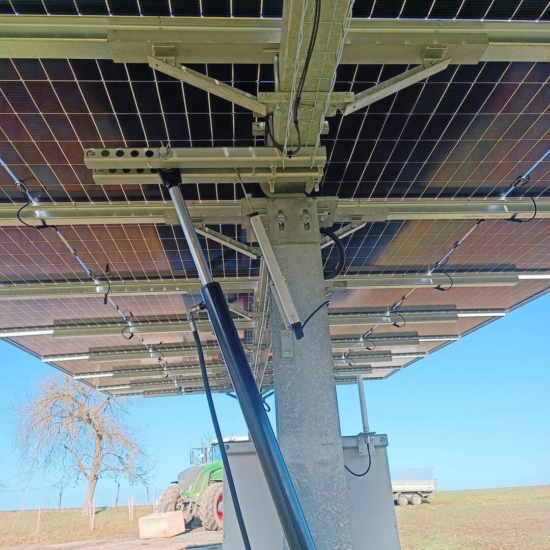 Nachgeführte Agri-PV-Anlagen haben einen höheren Stromertrag.