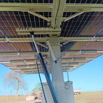 Nachgef�hrte Agri-PV-Anlagen haben einen h�heren Stromertrag.