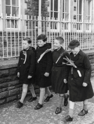 Zum walisischen Nationalfeiertag am 1. März trugen die Kinder bis in die Sechzigerjahre noch eine echte Lauchstange an ihrer Kleidung. Heute sind es kleine Filzanstecker.