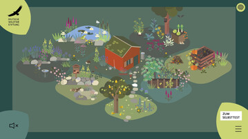 Interaktive Karte für einen wildtierfreundlichen Garten.