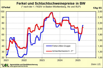 Die leeren Lager und das gute Wetter lassen den VEZG-Preis in KW 17 nun auf 2,00 Euro/kg SG steigen. 
