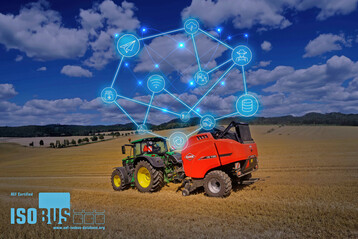 Die neuen Rundballenpressen von Kuhn vernetzen sich mit dem Traktor.