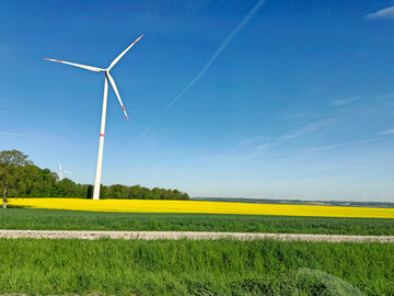 Windenergieanlage in Hohenlohe.