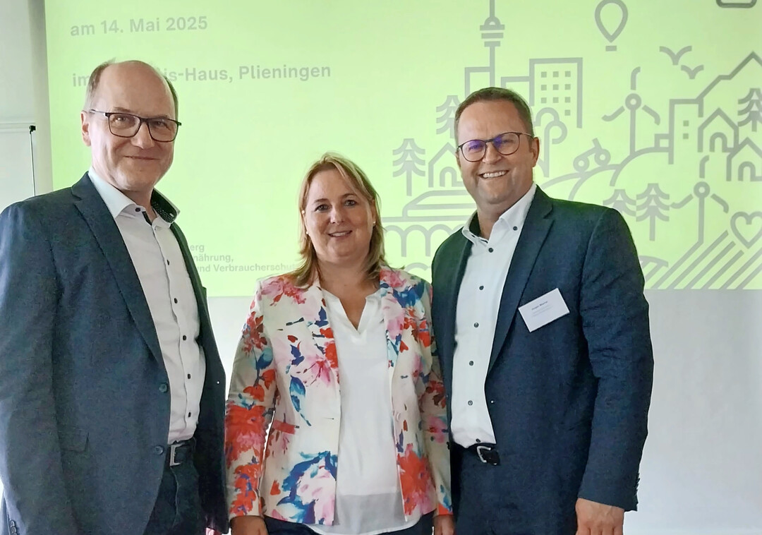 Die Vizepräsidenten Hans-Benno Wichert (l.) und Jürgen Maurer (r.) vertreten den Landesbauernverband im Kulturlandschaftsrat. Staatssekretärin Isabelle Kling freut sich auf die Zusammenarbeit.