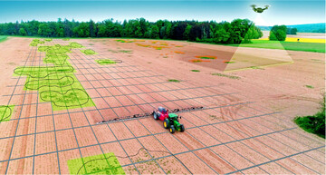 Unkrautnester aus der Luft erkennen und teilfl�chenspezifisch behandeln.�