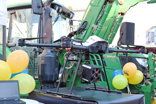 Agrardrohne des Start-ups Sam Dimension zur digitalen Unkrautbek�mpfung.