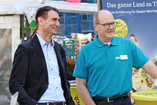 LBV-Vizepr�sident Hans-Benno Wichert im Gespr�ch mit Falk Kullen, Gesch�ftsf�hrer der MBW.