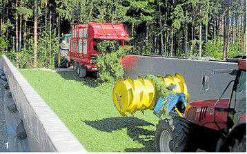 Gutes Futter im Silo muss noch kein gutes Futter im Trog sein. Neben sorgf�ltiger Walzarbeit ist ein luftdichter Verschluss wichtig, um gute G�rbedingungen zu schaffen. Dazu geh�rt auch eine Wandfolie, die die W�nde vor Sickersaft sch�tzt und einen schleichenden Lufteintrag verhindert.