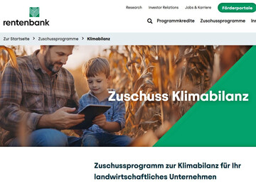 Neuer Zuschuss: Ab dem 1. Juli unterst�tzt die Rentenbank landwirtschaftliche Betriebe bei der Erstellung einer Klimabilanz.