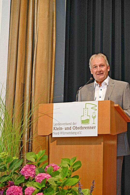 Prämierungsfeier Kleinbrenner Nord-Württemberg: Der Vorsitzende Karl Müller