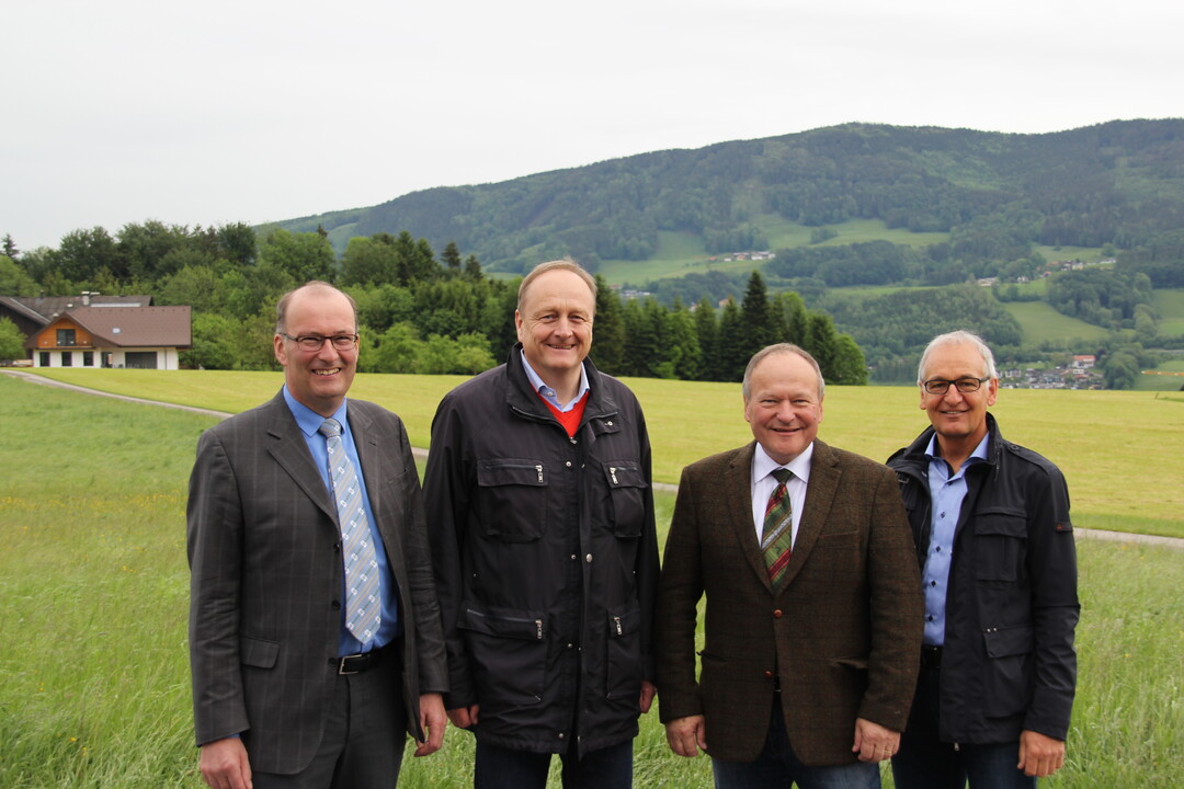 v. l.: SBV-Pr�sident Markus Ritter, DBV-Pr�sident Joachim Rukwied, LK�-Pr�sident Hermann Schultes, VBO-Gesch�ftsf�hrer Klaus B�chel