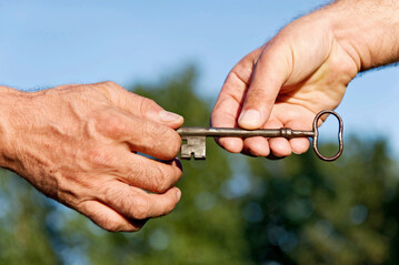 Hof�bergabe, Schl�ssel�bergabe