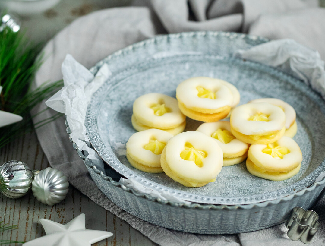 Zitronenpl�tzchen mit Lemon Curd