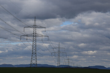 Hochspannungsleitung.