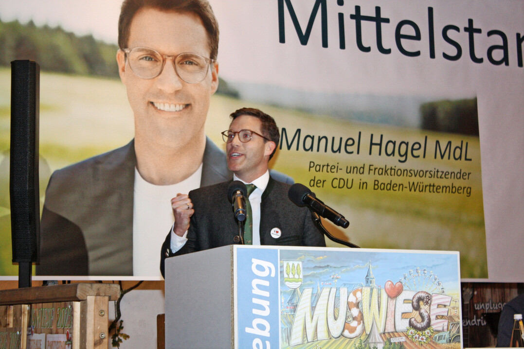 Manuel Hagel, CDU-Spitzenkandidat der kommenden Landtagswahl, nahm Stellung zur aktuellen Politik und stellte seine Ziele vor.