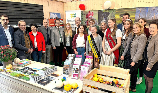 Hochbetrieb am Stand des Bauernverbandes Allg�u-Oberschwaben. 