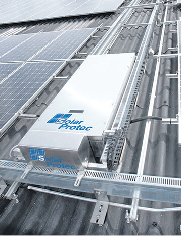 B�rstenwagen Osborn l�uft bei Verschmutzung automatisch an.