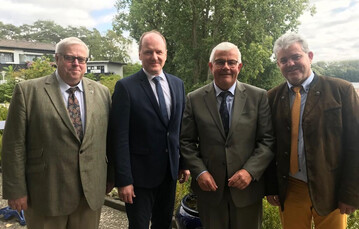 Neu gew�hlter Vorstand v. l.: Dr. Volker Wolfram, Hans-Benno Wichert, Martin Empl (Pr�sident) und Lutz Eimecke