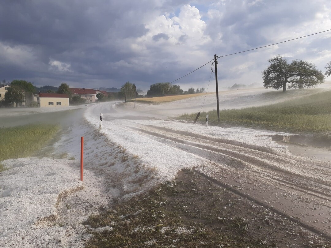 Extreme Hagelereignisse im Landkreis Passau.