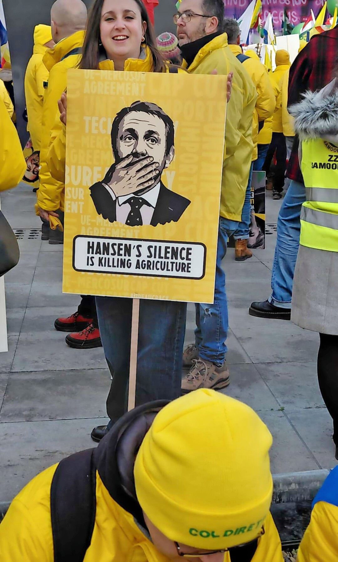 Demonstration in Br�ssel.