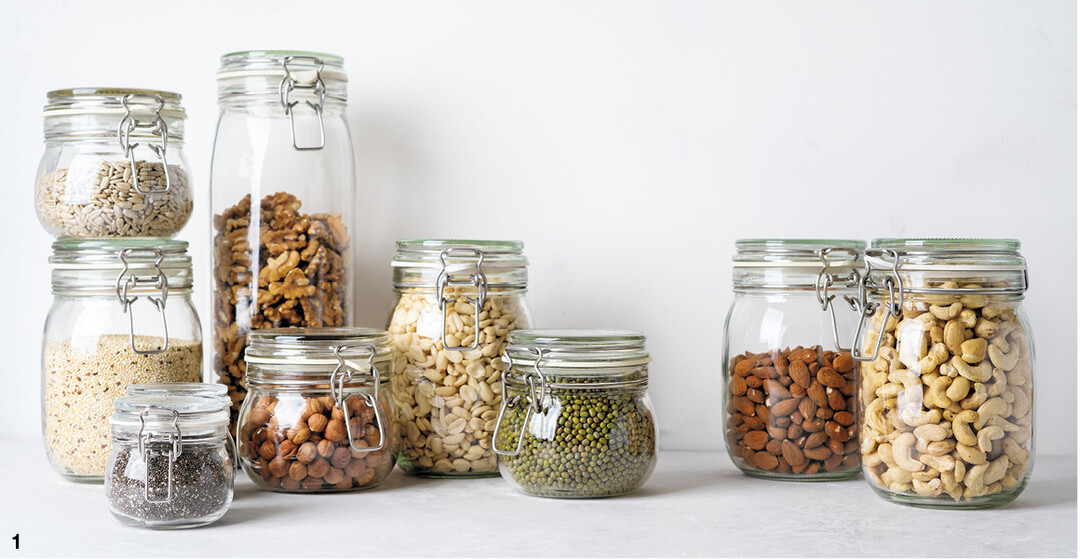 Lebensmittel mit langer Haltbarkeit sollte man nach dem Kauf zur Aufbewahrung umf�llen.