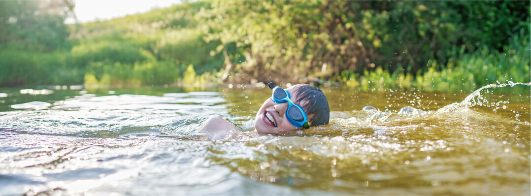 Das Baden in Fl�ssen und Seen ist ein tolles Naturerlebnis.