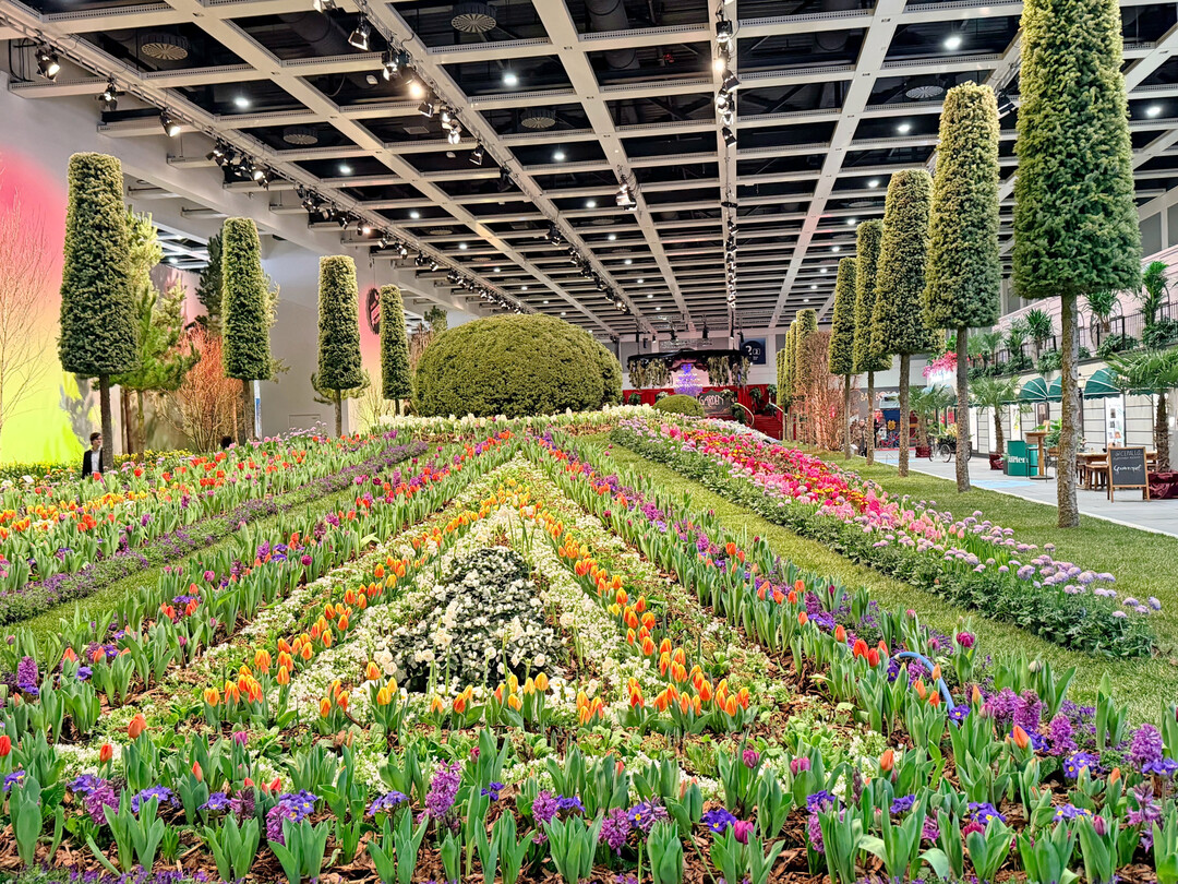 Die Blumenhalle hatte anlässlich "100 Jahre Grüne Woche" das Motto Berlin der 20er-Jahre.
