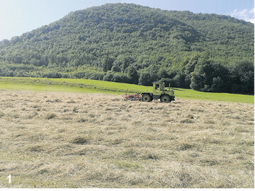 Bei der Heuwerbung ist auf eine schonende Bearbeitung zu achten, um Br�ckelverluste zu minimieren.