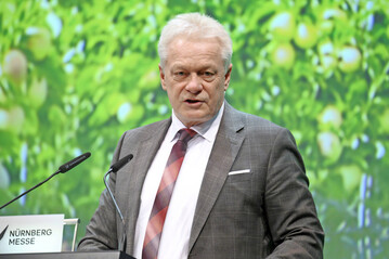 Bundeslandwirtschafsminister Alois Rainer bei der Er�ffnung der Biofach in N�rnberg.