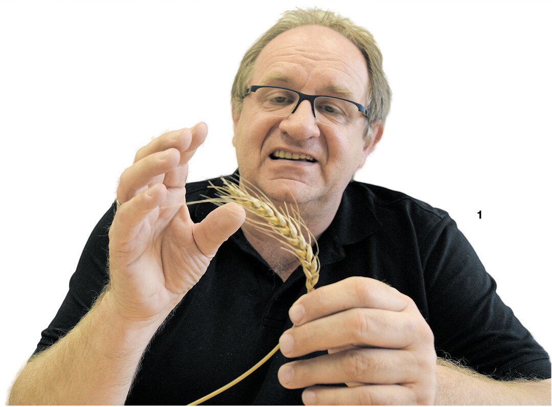 Mit Leidenschaft erkl�rt Heinrich Beck seinen Kunden, woher die Rohstoffe f�r seine Weckle kommen.