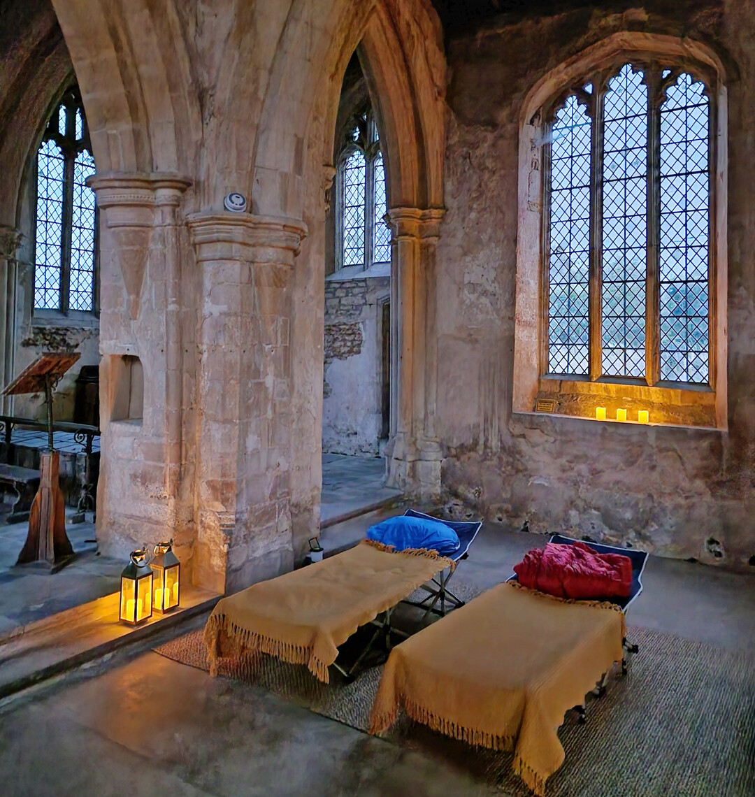 Viel Luxus sollte man beim Champing, wie hier in Aldwincle, nicht erwarten.