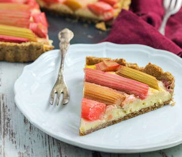Rhabarbertarte mit Vanillecreme