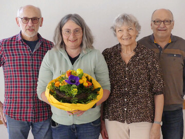 Die Di�zesanleitung (von links): Elmar Haaf (Limbach-Wagenschwend), Ulrike Lauber-Hog (Rickenbach), C�cilia Braun-M�ller (Stockach) und Reinhold Walz (Mengen-Rulfingen).