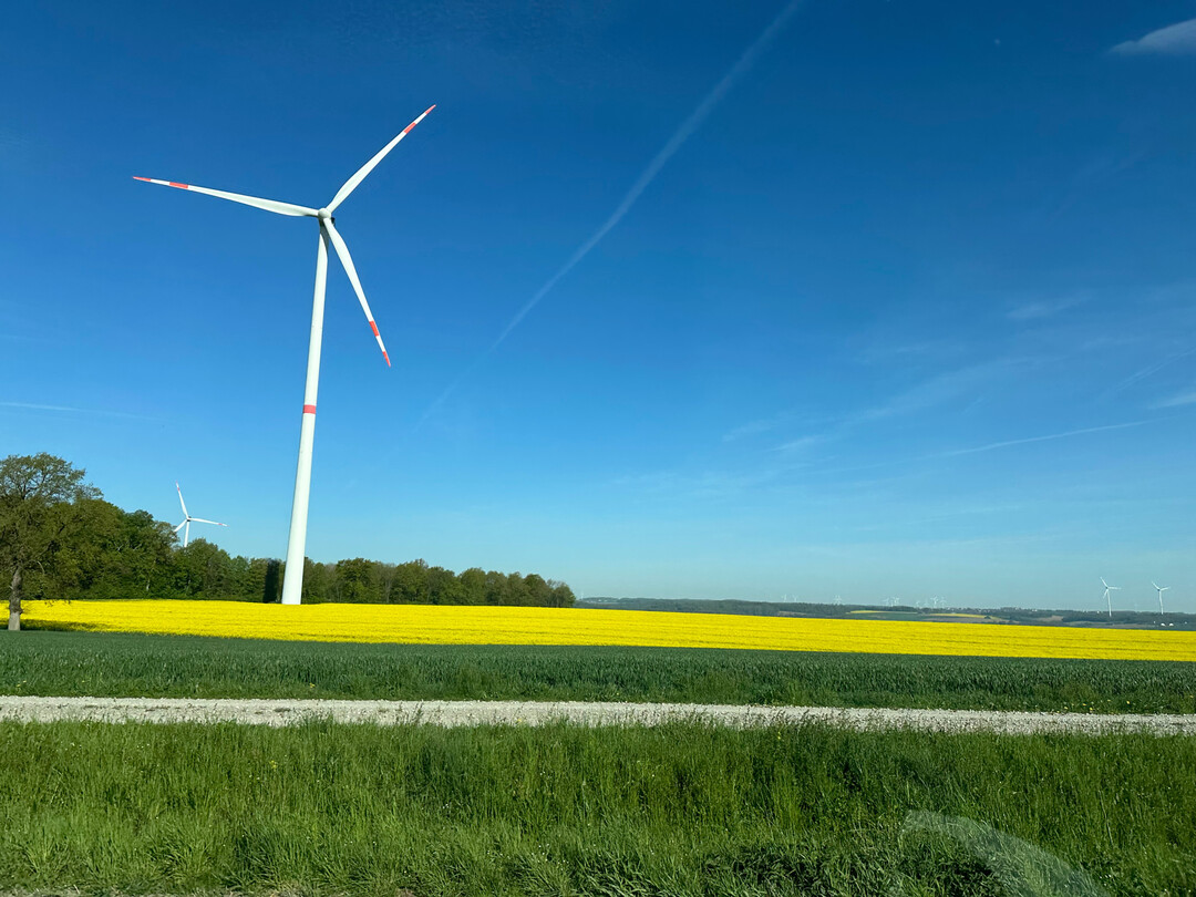 Windenergieanlage in Hohenlohe.