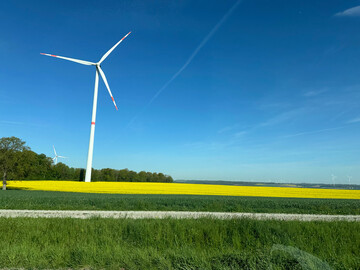 Windenergieanlage in Hohenlohe.