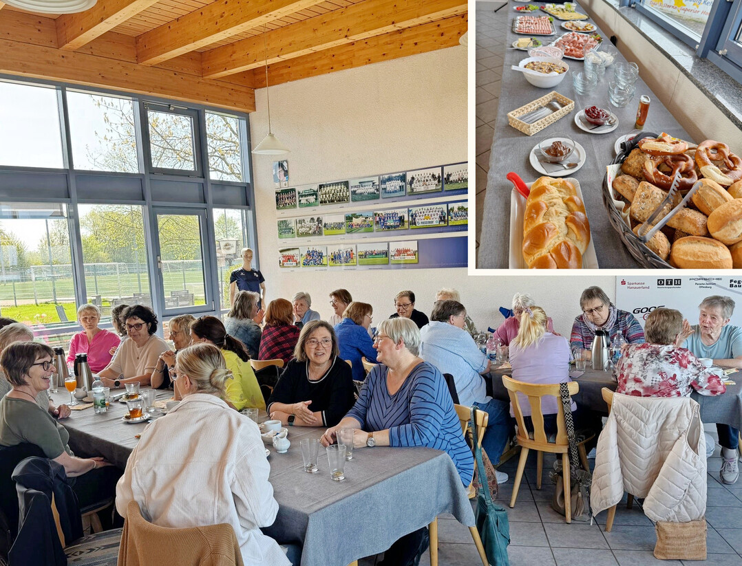 Die Landfrauen lie�en es sich schmecken und unterhielten sich gut.