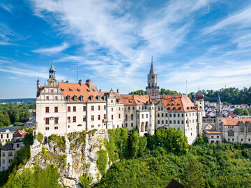 Schloss Sigmaringen in Sigmaringen im Naturpark Obere Donau.