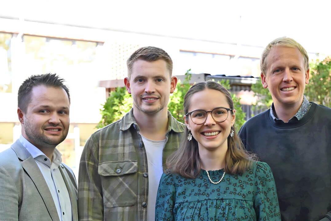 Der neue Vorstand des Bundes Deutscher Landjugend (v. l. n. r.): Christian Leu, Lars Ruschmeyer, Marthe Vellguth und Paul Krug.