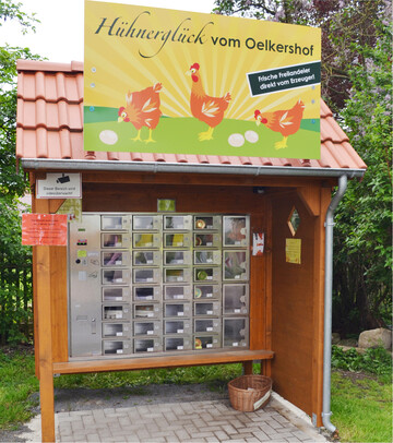 Eier von Mobilstallhennen werden meistens direkt vermarktet.