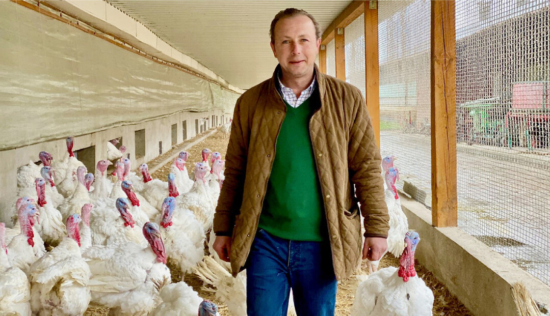 Landwirt Giso Eben von Racknitz betreibt Putenmast mit Tierwohl-Standard, f�r Bioputen hat er derzeit noch keine Abnehmer.