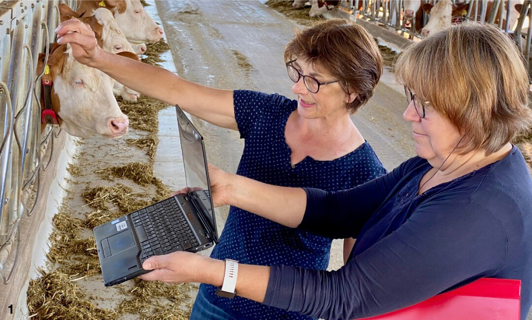 Andrea Bleher (r.) und Renate Stier haben im Rinderstall ein mobiles Klassenzimmer installiert.