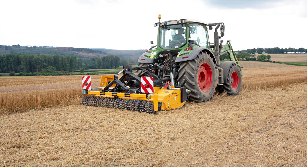 So kann die Mulchkombination beim Einsatz in Getreidestoppeln aussehen, hier ein Modell von M�thing.
